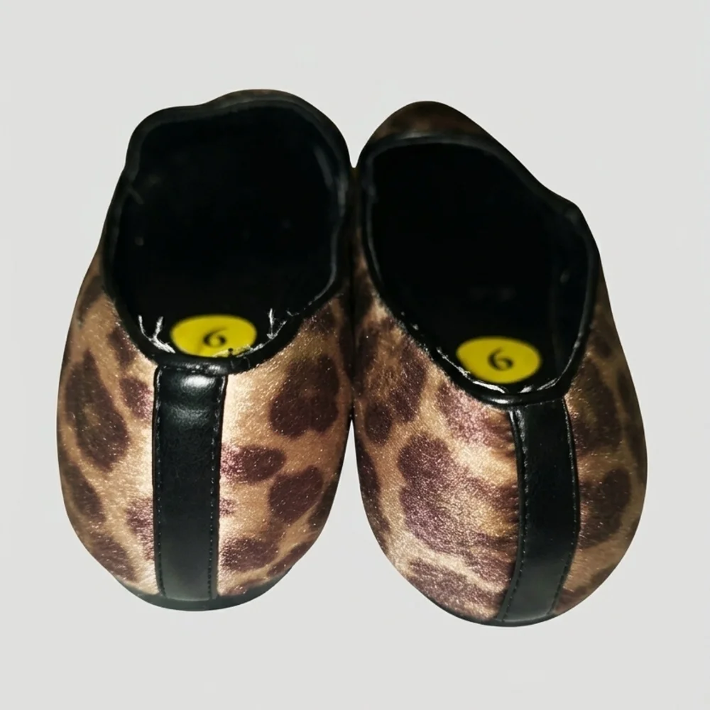 Nine West Leopard Print Pointed Toe Flats - Brown